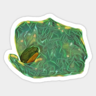 The Bioluminescent Green Tree Frog Sticker